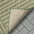 thumbnail image 5 of Well Woven Linden Green Indoor / Outdoor Flat Weave Pile Stripes Geometric Pattern Runner Rug 3x10 (2'7" x 9'10"), 5 of 8
