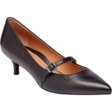 

Women s Vionic Minnie Kitten Heel Shoe Black Leather 8.5 M