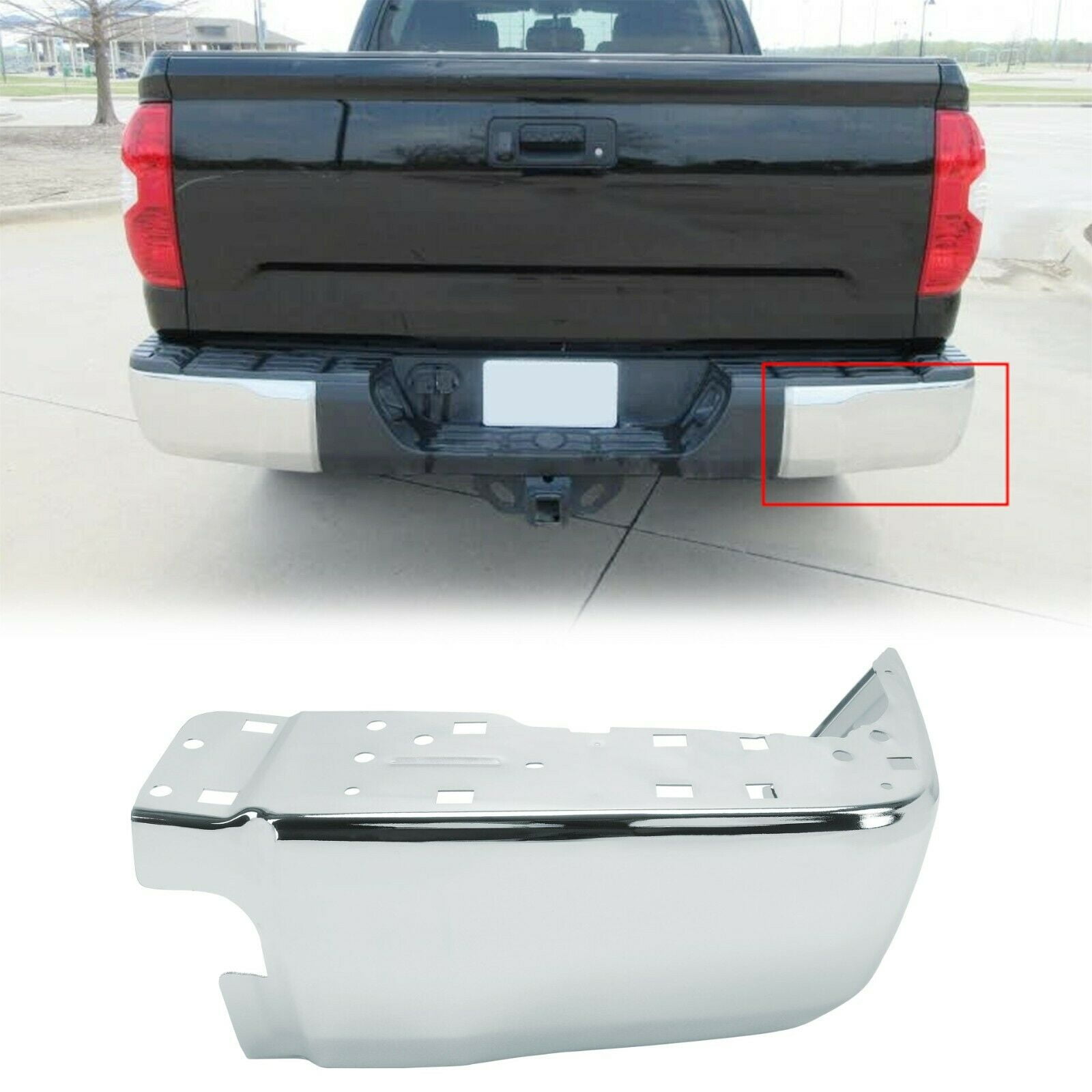 Ecotric Rear Bumper End Caps Covers Corner Extension for 20142020