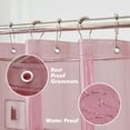 thumbnail image 5 of Mrs Awesome Lightweight PEVA Shower Curtain Liner Translucent Pink with Magnets -72" x 72", 5 of 6