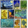 thumbnail image 4 of Póster de obra maestra de Van Gogh, póster abstracto de noche estrellada con flores de almendro en el jardín, póster de arte de pared, impresiones de pintura en lienzo, 4 of 5