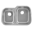 thumbnail image 2 of DAX Stainless Steel 40/60 Double Bowl Undermount Kitchen Sink, Brushed Stainless Steel, 2 of 5