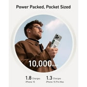 Anker MagGo Power Bank, Qi2 Certified 15W Ultra-Fast MagSafe-Compatible Portable Charger, 10,000mAh Battery Pack with Smart Display and Foldable Stand
