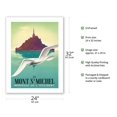 thumbnail image 2 of Le Mont Saint Michel Normandy France - Vintage Travel Poster by Pierre Fix-Masseau c.1937 - Bamboo Fine Art 290gsm Paper Print (Unframed) 24x32in, 2 of 4
