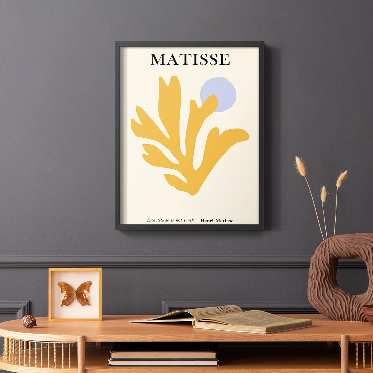 Matisse CDLXXXVI in Black Solid Wood Framed Print No Nail Hanging