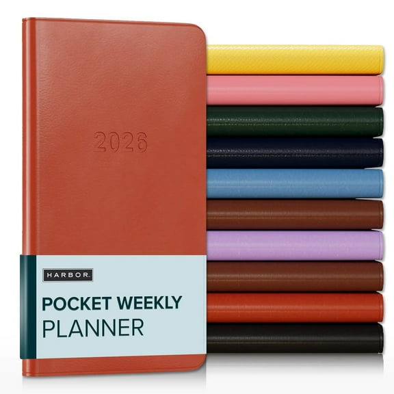 Harbor Pocket Weekly Planner 2026 - Cambridge Burnt Orange - 6x3.25"