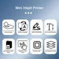 thumbnail image 4 of Impresora De Mano, Interfaz USB De 3,5 Mm Mini Impresora De Inyección De Tinta Batería De 1500 MAH Para Imagen De Código De Barras De Fecha Para Tela De Madera Plástica, 4 of 7