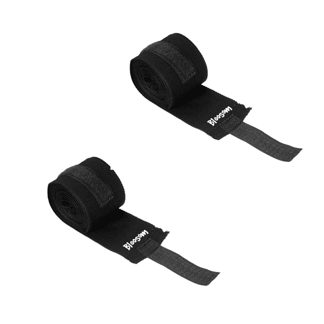 Deportivo Vendas Para Box Bloosom Para Hombres Y Mujeres 2 Piezas Negro