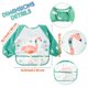 thumbnail image 2 of 5 baberos de manga larga para bebés y niños pequeños, babero de manga impermeable con bolsillo de gran capacidad, regalo para bebés de 6 a 36 meses, 2 of 4