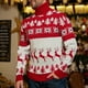 thumbnail image 3 of Gibobby Suéter de Punto navideño para Mujer Suéter de Navidad para hombre, suéter informal con diseño de árbol de Navidad, suéter de cuello con tema navideño(Rojo,M), 3 of 5