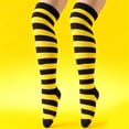thumbnail image 4 of Girl Thigh Length Striped Socks Kids Breathable Long Sock Breathable Stretch Fabric Lively Styles Whole Season Wear, 4 of 8