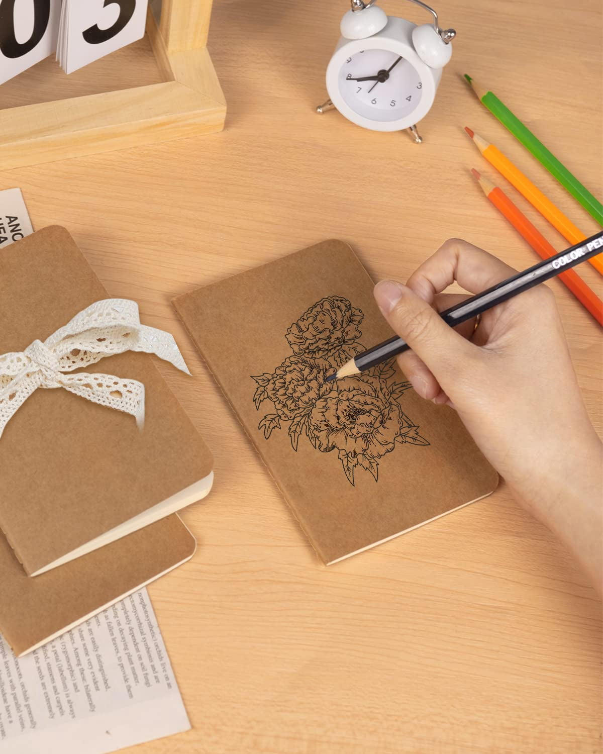 Mini Notebooks Bulk 36 Pack Small Pocket Journal Notepads-kraft Brown Cover 3.5 X 5.5 Inches  30 Sheets/60 Pages Little Notebook Size For Students Teens