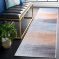 thumbnail image 3 of SAFAVIEH Tacoma Lue Traditional Machine Washable Runner Rug, Grey/Rust, 2'6" x 8', 3 of 9