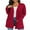 02-C-Red, variant on Women's Cardigan Casual Lightweight with Pocketes Long Sleeve Open Front Cardigan Black L