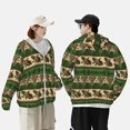 thumbnail image 4 of Rocae Dark Green Vintage Corn Pattern Breathable Sun Protection Hoodie Quick-Dry Lightweight Long Sleeve Hoodie Unisex Running Sports Shirt-X-Large, 4 of 7