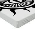 thumbnail image 2 of Ambesonne White Fitted Sheet, Occult Eye in Sun, Twin XL Size, Black and White, 2 of 3