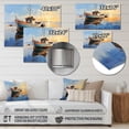 thumbnail image 4 of Designart "Boat Seascape expression V" Transportation Metal Art Living Room, 4 of 5