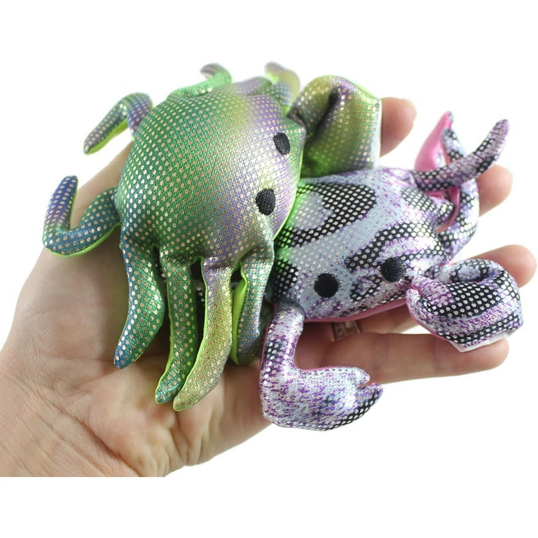 Set of ALL 4 COLORS - Crab Sand Filled Animal Toy - Heavy Weighted