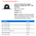 thumbnail image 2 of Center Drive Shaft Center Support Bearing - Compatible with 1980 - 1998 Ford F800 1981 1982 1983 1984 1985 1986 1987 1988 1989 1990 1991 1992 1993 1994 1995 1996 1997, 2 of 2