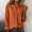 Orange, variant on Women's Linen V-Neck Button Down Shirt with Long Sleeve for Spring and Summer Casual Wear