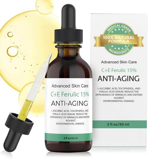 Sérum para la piel Advanced Skin Care, 15% de vitamina C y ácido ferúlico, 60 ml