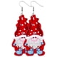 thumbnail image 2 of Xihbxyly Pendientes Navideños de Cuero con Estampado de Enanito Navideño a Doble Cara, 2 of 2