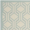 thumbnail image 3 of SAFAVIEH Courtyard Bristol Geometric Indoor/Outdoor Area Rug, Beige/Aqua, 6'7" x 9'6", 3 of 5
