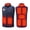 A_ Blue, variant on Unisex Stand Collar Zip Light Christmas Thermal Gilet, Eight Heat Zones Pine Santa Motif, Wrinkle Resistant Warm Outer for Camp Outings Black XXXXL