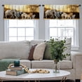 thumbnail image 5 of LALILO Kitchen Curtain Valance Animal Portrait Africa Rod Pocket Window Curtain 52"x 18" Set of 2, 5 of 7