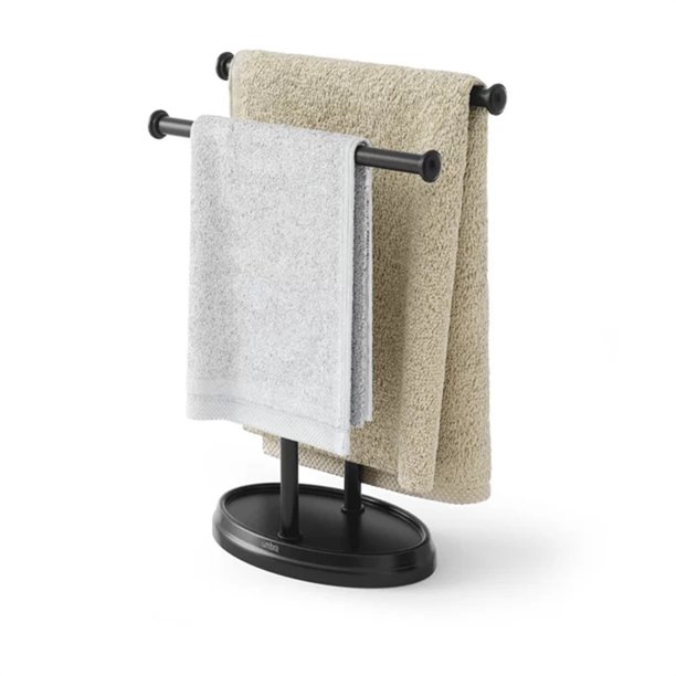 1* Estante de almacenamiento ¡Gran oferta! Toallero antiperforación para inodoro, encimera de acero inoxidable con doble barra, estante pequeño para trapos de cocina, estantería de alambre,