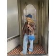 thumbnail image 3 of Chaqueta corta de algodón con cuello en V para mujer, cárdigan largo de manga larga, abrigos informales de lana, Otoño, 2023, 3 of 3