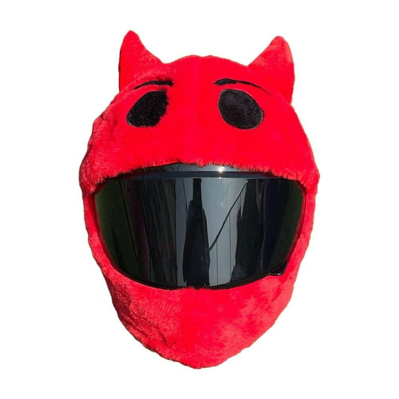 SharkTRUE Helmet Protection Headgear Cover Cartoon Fluffy Plush Set For Motorcycle