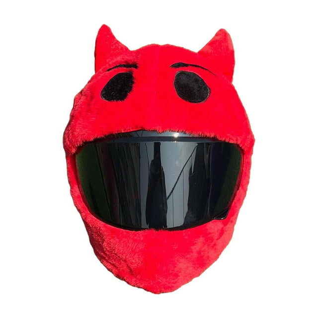 Cartoon Plush Animal Motorcycle Full Helmet Cover Funny Protection Fabric