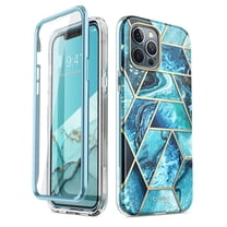 i-Blason Cosmo Series Case for iPhone 12 Pro Max (2020 Release), Slim Full-Body Stylish Protective iPhone 12 Pro Max Case with Built-in Screen Protector, Ocean, 6.7"