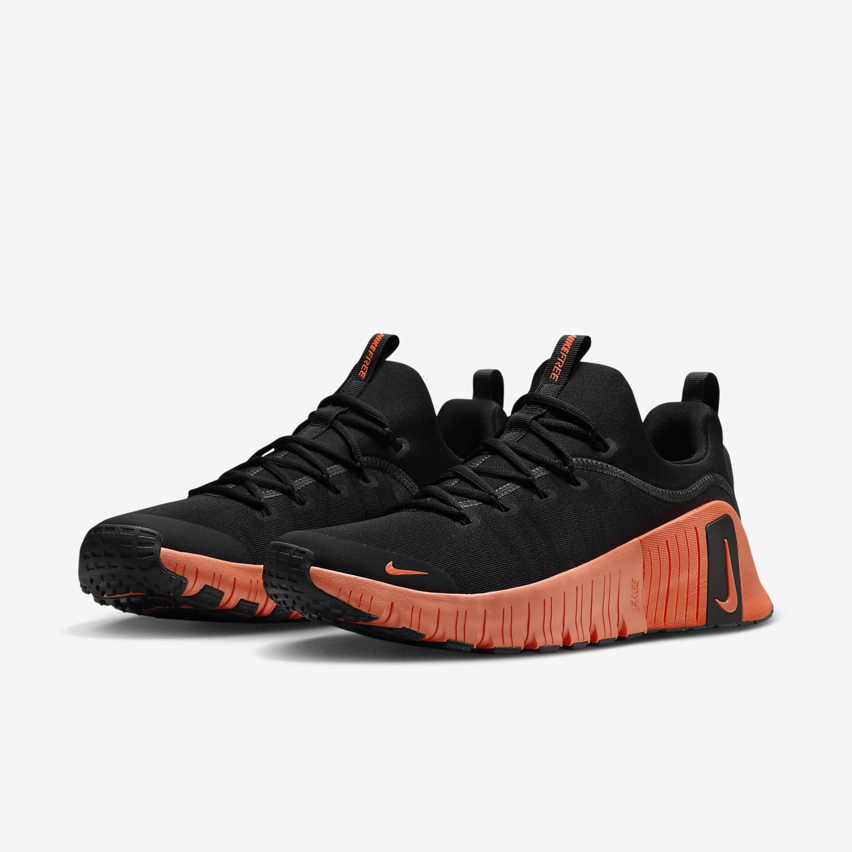 Nike Free Metcon 6 Men's Workout Shoes FJ7127-004, Black/Hyper Orange/Hyper Crimson Size 11.5
