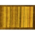 thumbnail image 1 of Ahgly Company Machine Washable Indoor Rectangle Abstract Yellow Modern Area Rugs, 6' x 9', 1 of 4
