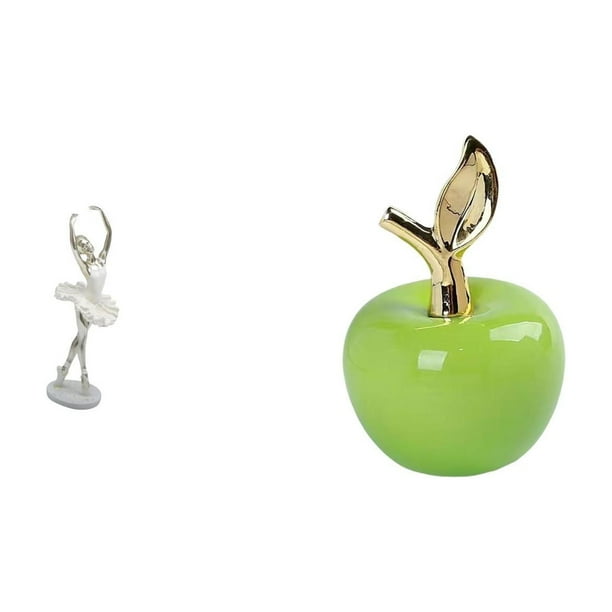 Figura decorativa de escritorio de bailarina, estatua de bailarina, adorno de resina, ideal para sala de estar, oficina, estante, dormitorio, librería