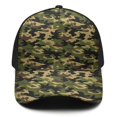 thumbnail image 2 of Design Pattern Baseball Cap – Stylish Spliced Design Adjustable Trucker Hat with Full Print Front & Brim, Breathable Cotton Blend Snapback for Sports, Travel & Daily Wear, 2 of 3