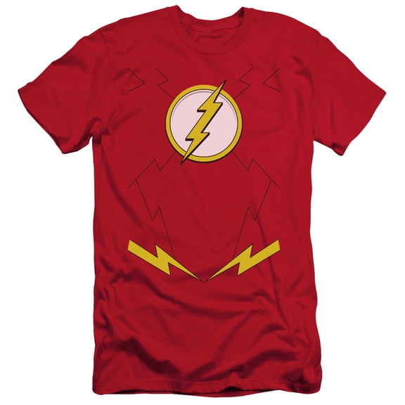 JLA Justice League New Flash Uniform S/S Adult 30/1 T-Shirt Red