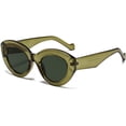 thumbnail image 1 of Gafas de Sol AIEYEZO Oversize Estilo Ojo de Gato para Mujer en Verde Oliva, 1 of 7