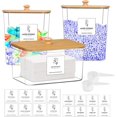 thumbnail image 1 of 3 Pack Laundry Pods Container, Clear Laundry Detergent Powder Storage Containers, Laundry Room Organization and Storage with Laundry Labels and Scoop, for Detergent Pods, Powder, Scent Boosters, Beads, 1 of 7