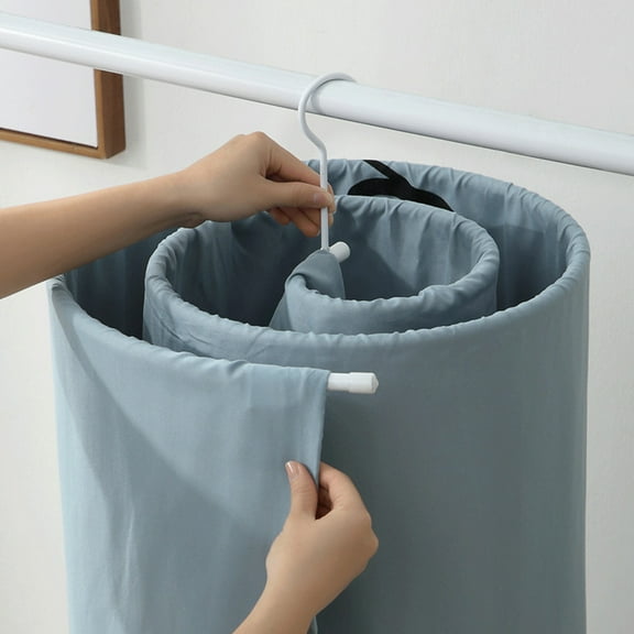 Pretyzoom Multi Functional Spiral Drying Rack for Sheets Quilts and Blankets in White