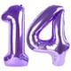 thumbnail image 1 of Globo número 14 morado de 40 pulgadas para decoración de cumpleaños número 14, 1 of 6