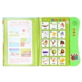 thumbnail image 4 of Libro electrónico con sonido para niños, juguete educativo para aprender números, animales, frutas y español, color verde, 4 of 14