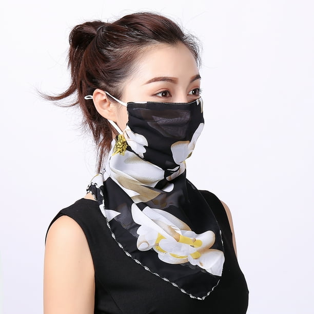 Fashion Face Scarf Mask Printed Scarf Cool Lightweight Summer