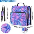 thumbnail image 2 of FORMRS Zipper Binder with Shoulder Strap 2-inch Ring 500 Sheet Capacity File Bag, Purple Starfish Pattern, 2 of 5