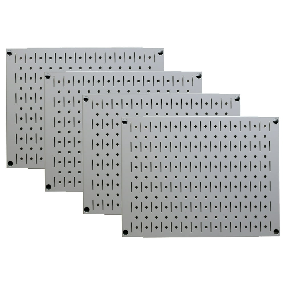 Pegboard Wall Organizer Tiles Wall Control Modular Grey Metal