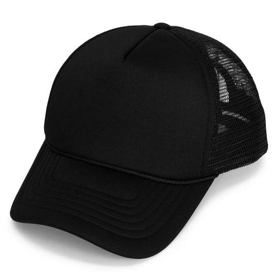 DALIX Youth Mesh Trucker Cap in Black
