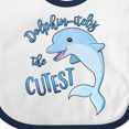 thumbnail image 4 of Inktastic Dolphin-itely the Cutest Boys or Girls Baby Bib, 4 of 4