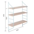 thumbnail image 2 of Wall Shelf Wood Storage Organizer Floating Three Layers Shelf for Display, 2 of 4
